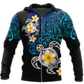 Amazing Polynesian Tattoo Deep Sea Turtle Hoodie-ML