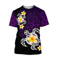 Amazing Polynesian Tattoo Purple Turtle Hoodie-ML