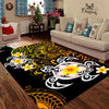 Amazing Polynesian Tattoo Turtle Rug-ML