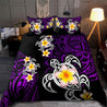 Amazing Polynesian Tattoo Purple Turtle Bedding Set-ML