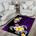 Amazing Polynesian Tattoo Purple Turtle Rug-ML