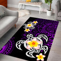 Amazing Polynesian Tattoo Purple Turtle Rug-ML