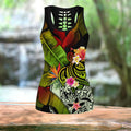 Amazing Turtle Polynesian Over Printed Legging & Tank top-ML