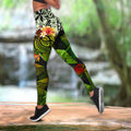 Amazing Turtle Polynesian Over Printed Legging & Tank top-ML