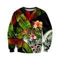 Amazing Turtle Polynesian Over Printed Hoodie Tshirt for Men and Women-ML