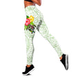 Amazing Fall In The Wave Polynesian 3D Over Printed Legging & Tank top-ML