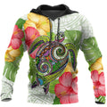 Amazing Fall In The Wave Polynesian 3D Over Printed Hoodie Tshirt for Men and Women-ML