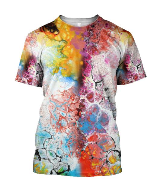 Amazing Colorful II Oil 3D Over Printed Hoodie Tshirt for Men and Women-ML