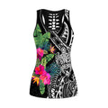 Amazing Hibiscus Turtle Legging & Tank top-ML