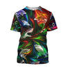 Amazing Colorful Shark Over Printed Hoodie Tshirt for Men and Women-ML