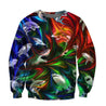 Amazing Colorful Shark Over Printed Hoodie Tshirt for Men and Women-ML