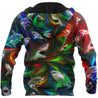 Amazing Colorful Shark Over Printed Hoodie Tshirt for Men and Women-ML