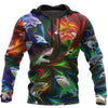Amazing Colorful Shark Over Printed Hoodie Tshirt for Men and Women-ML