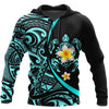 Amazing Polynesian Sea Turtle Tattoo & Hibiscus Hoodie Tshirt for Men and Women-ML