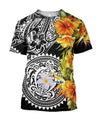 Amazing Polynesian Turtle Tattoo & Hibiscus Hoodie Tshirt for Men and Women-ML