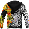 Amazing Polynesian Turtle Tattoo & Hibiscus Hoodie Tshirt for Men and Women-ML