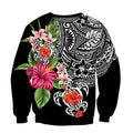 Amazing Polynesian Tattoo & Hibiscus Hoodie Tshirt for Men and Women-ML