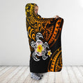 Polynesian Turtle Tattoo 3D Over Printed Hooded Blanket for Men and Women-ML