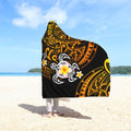 Polynesian Turtle Tattoo 3D Over Printed Hooded Blanket for Men and Women-ML