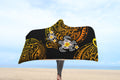 Polynesian Turtle Tattoo 3D Over Printed Hooded Blanket for Men and Women-ML