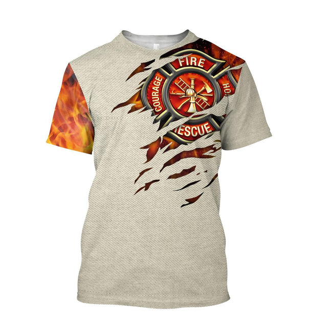 Firefighter Soldier 3D All Over Printed Shirt Hoodie For Men And Women