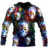 Colorful Skulls Hoodie For Men And Women JJW10092001