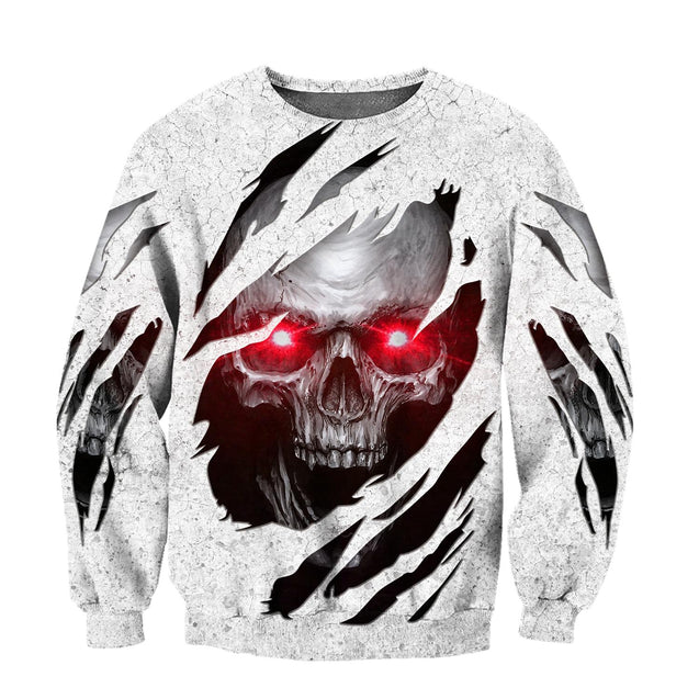 Red Eyes Skull Hoodie For Men And Women