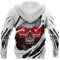 Red Eyes Skull Hoodie For Men And Women