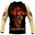 Firefighter A Child Of God, A Man Of Faith 3D Printed Hoodie For Men And Women