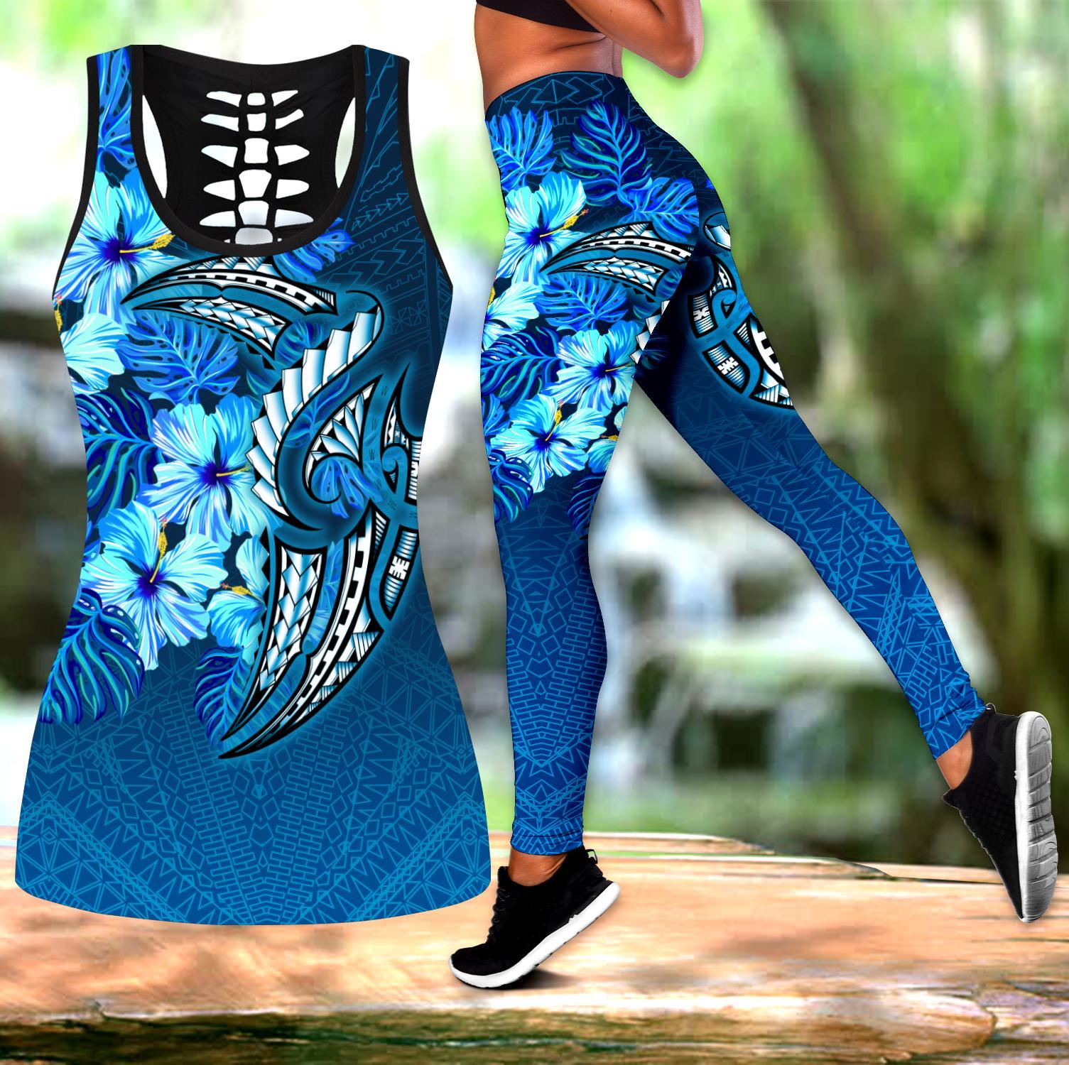 Amazing Polynesian Hibiscus Legging & Tank top-ML