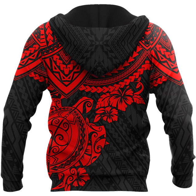 Amazing Polynesian Red Tattoo Customize 3D All Over Printed Shirts For Men And Women