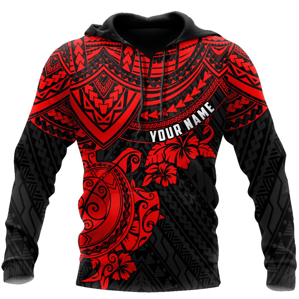 Amazing Polynesian Red Tattoo Customize 3D All Over Printed Shirts For Men And Women