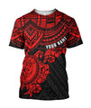 Amazing Polynesian Red Tattoo Customize 3D All Over Printed Shirts For Men And Women