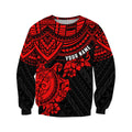 Amazing Polynesian Red Tattoo Customize 3D All Over Printed Shirts For Men And Women