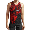 Amazing Polynesian Red Tattoo Customize 3D All Over Printed Shirts For Men And Women