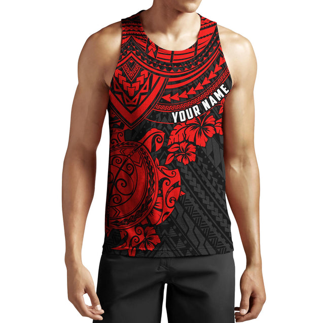 Amazing Polynesian Red Tattoo Customize 3D All Over Printed Shirts For Men And Women