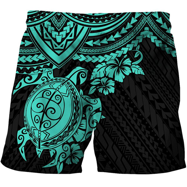 Amazing Polynesian Green  Tattoo Customize 3D All Over Printed Shirts For Men And Women