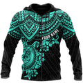 Amazing Polynesian Green  Tattoo Customize 3D All Over Printed Shirts For Men And Women