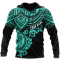 Amazing Polynesian Green  Tattoo Customize 3D All Over Printed Shirts For Men And Women