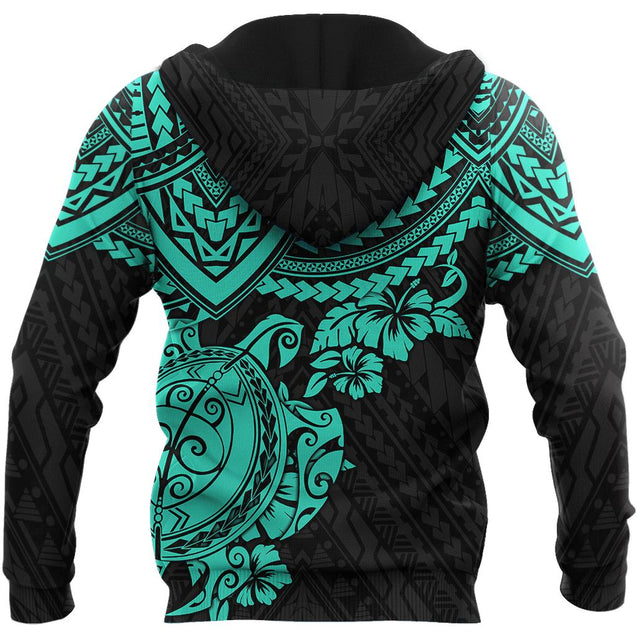 Amazing Polynesian Green  Tattoo Customize 3D All Over Printed Shirts For Men And Women