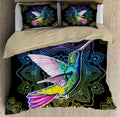 Amazing Rainbow Hummingbird Mandala Bedding Set-ML