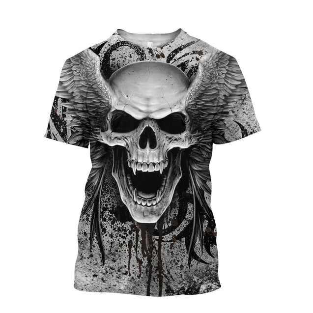 Crazy Skull With Angel Wings Hoodie For Men And Women TQH200910