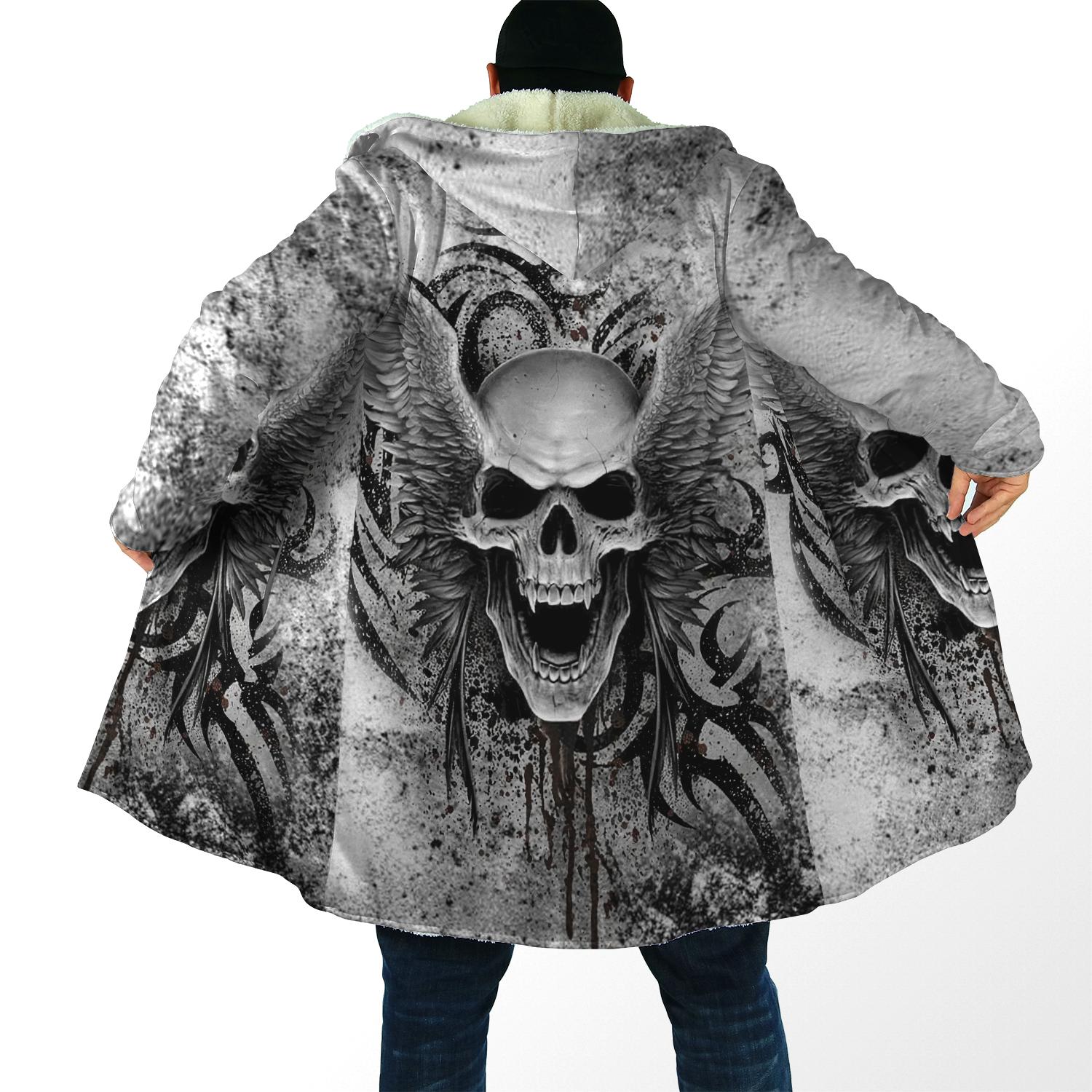 Crazy Skull With Angel Wings Cloak For Men And Women TQH200910 - Vibe Cosy™