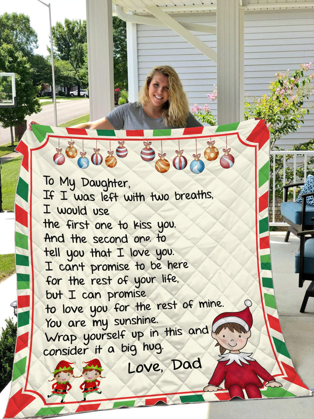 Christmas Quilt To My Daughter From Dad VP19092001