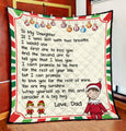 Christmas Quilt To My Daughter From Dad VP19092001