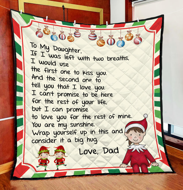 Christmas Quilt To My Daughter From Dad VP19092001