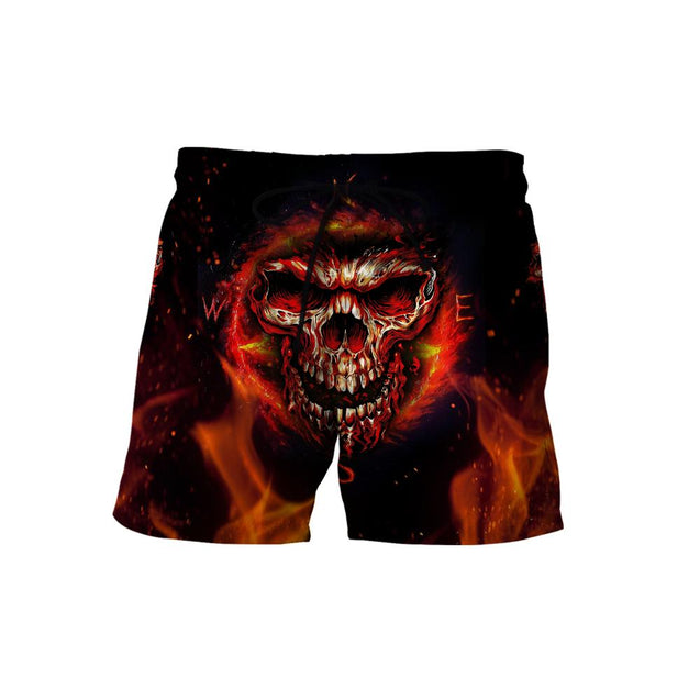 Angry Skulls On Fire Art Hoodie For Men And Women TQH200912