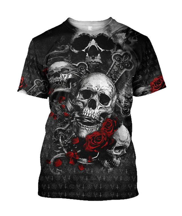 Skulls On The Roses Hoodie For Men And Women JJW19092002