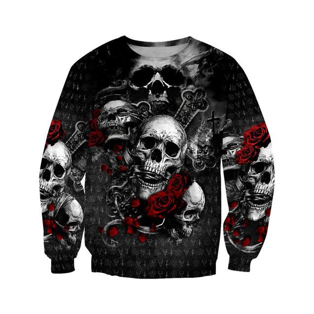 Skulls On The Roses Hoodie For Men And Women JJW19092002