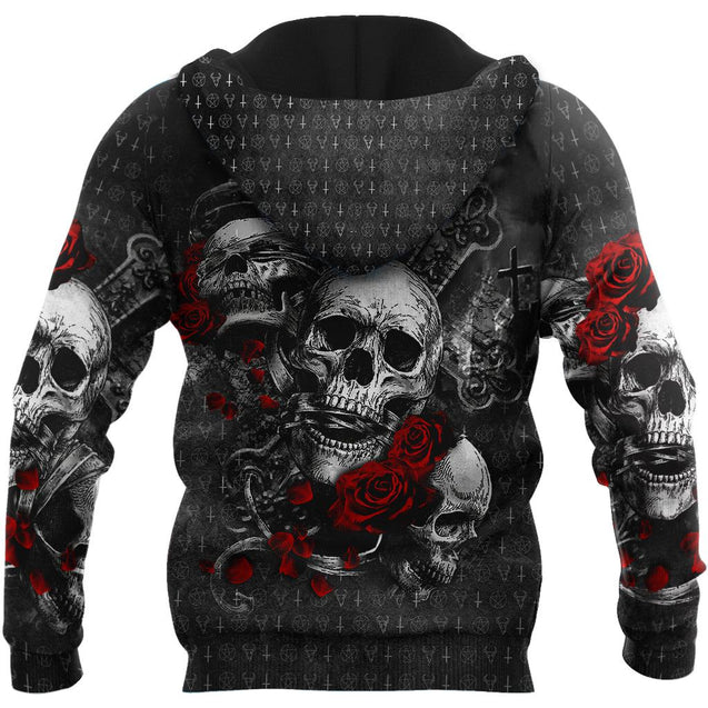 Skulls On The Roses Hoodie For Men And Women JJW19092002